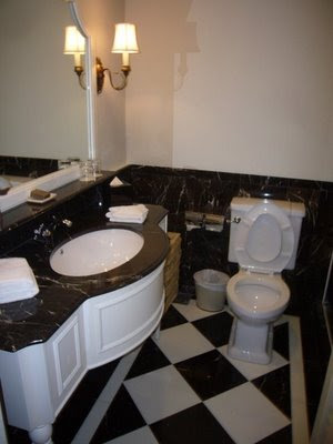 black and white tile bathroom. Black and white bathroom by