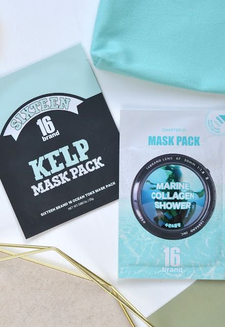 16 Brand Marine Collagen Shower Mask and Kelp Mask Pack
