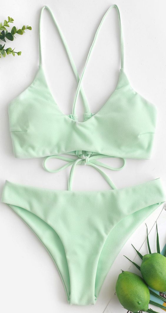   zaful bikini mint green