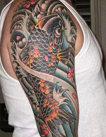 Elegant Koi Fish Tattoo Design