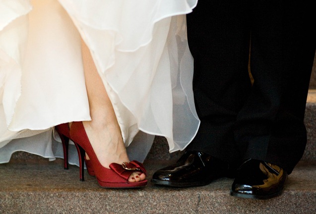 Red Bridal Shoes