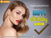 rosie huntington-whiteley naked upper body along birthday celebration quote