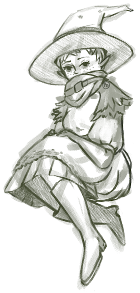 Gaiaonline sketch of prim puddifoot's witchy avatar