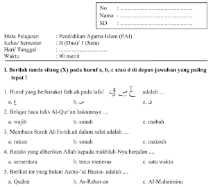 Kumpulan Soal Latihan UAS SD Kelas 2 Lengkap Semua Mata Pelajaran 