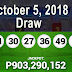 6/58 Ultra Lotto Result: October 5, 2018,  jackpot reaches to P903 million 