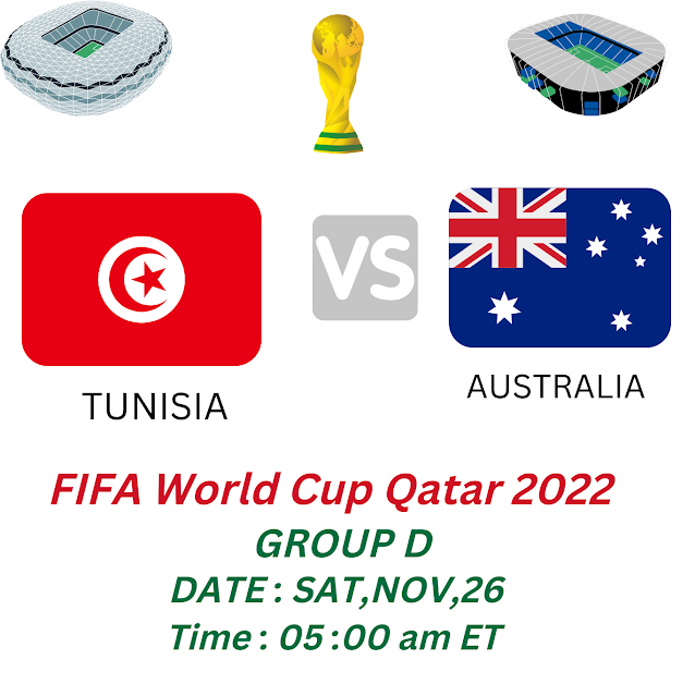 Watch Tunisia vs Australia Live Streaming Free FIFA World Cup Qatar 2022 Online