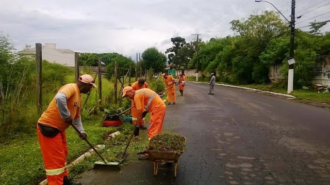 GRAVATAÍ | Prefeitura segue cronograma de ações na limpeza urbana nos bairros da cidade