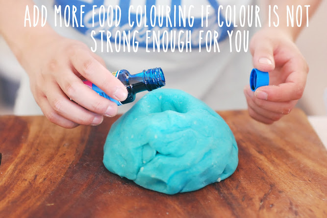 How to make Playdough play-doh DIY Recipe Food Colouring 