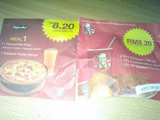 stesen minyak shell, kentucky fried chicken-KFC,Pizza Hut,voucher,koupon