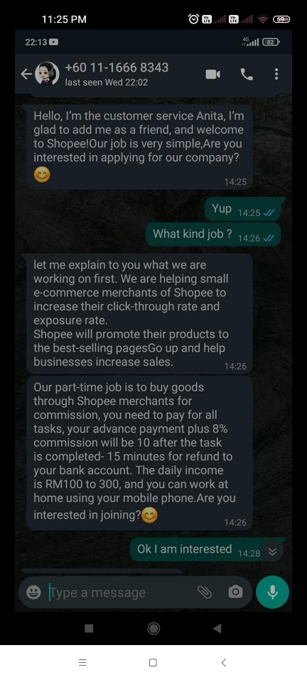 Scammer shopee