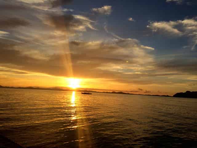 Sunset View of Malcapuya Island