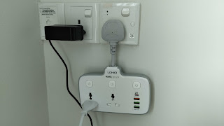 On the wall power socket
