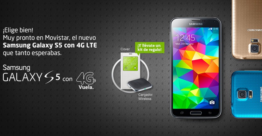 SAMSUNG GALAXY S5: preventa Movistar y Claro - Abril 2014 - www.movistar.com.pe - www.claro.com.pe