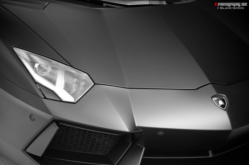 Photo Matte Black Lamborghini Aventador at Lamborghini Palm Beach