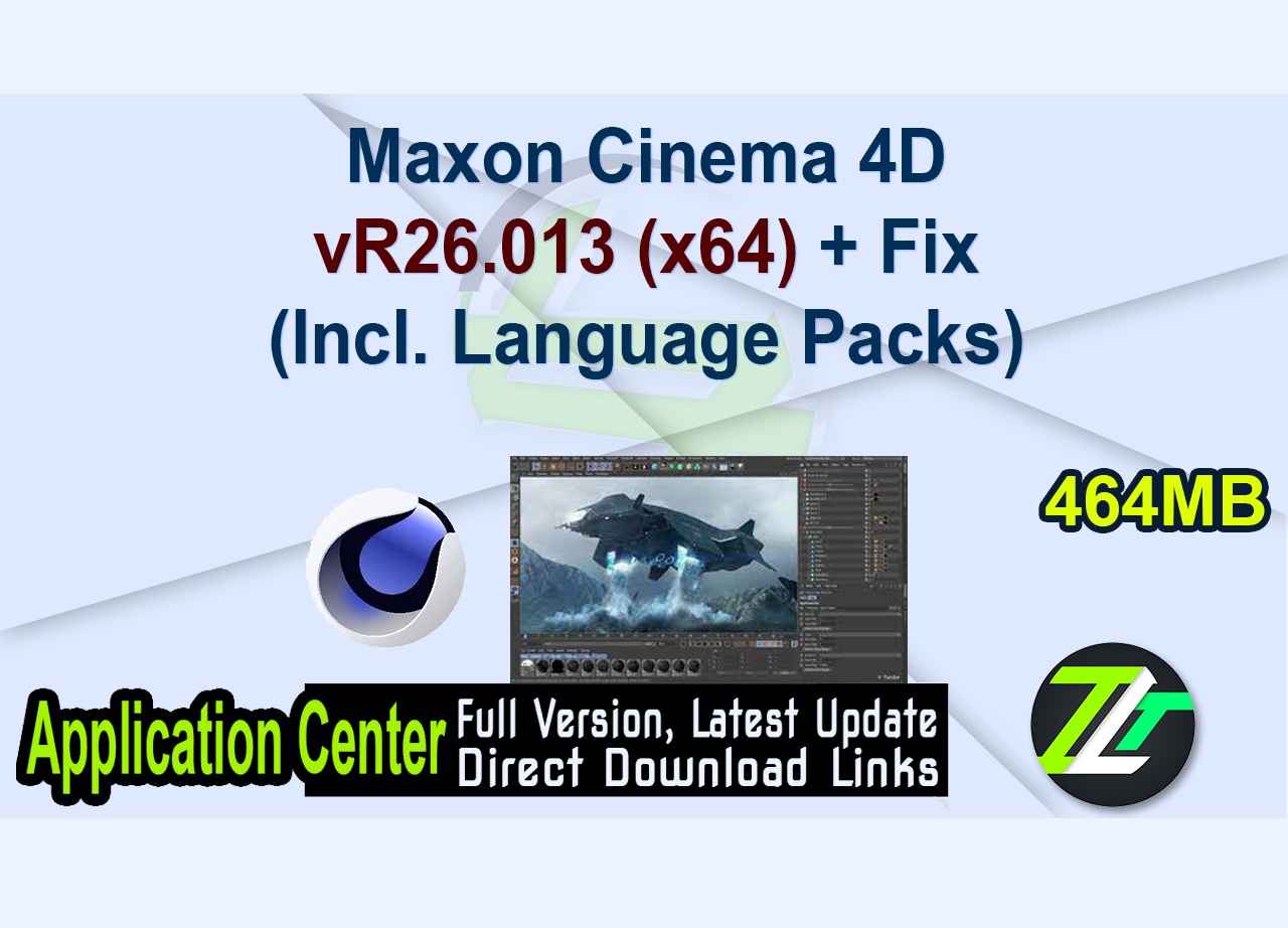 Maxon Cinema 4D vR26.013 (x64) + Fix (Incl. Language Packs)