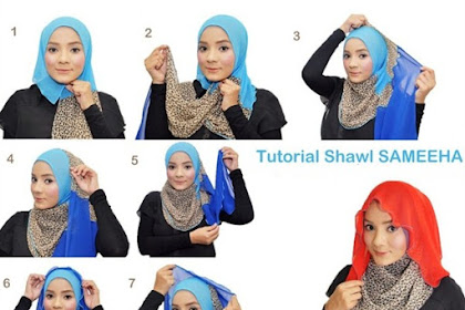 Cara Pakai Hijab Segi Panjang Simple