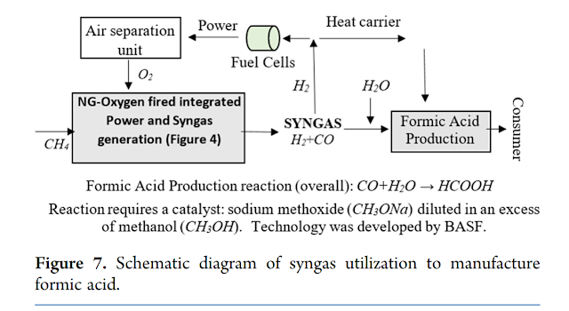 Schematic diagram of syngas utilization to manufacture formic acid.