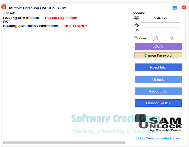 Miracle Samsung Unlock Tool V2.05 Free Download (Only For Samsung Mobile)