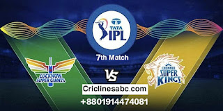 Chennai Super Kings vs Lucknow Super Gaints 7th Match Prediction IPL 2022 - who will win today's?