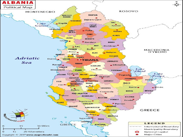 Albania Map Of Europe