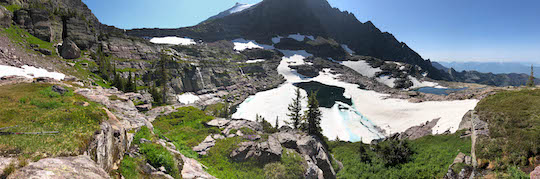 Sperry Glacier Trail Feather Woman Lake and Akaiyan Lake in Glacier National Park