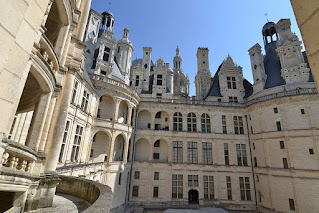 Patio interno no Château Chambord - Valle do Loire - França