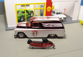 hot wheels rlc  chevy panel holiday snowmobile