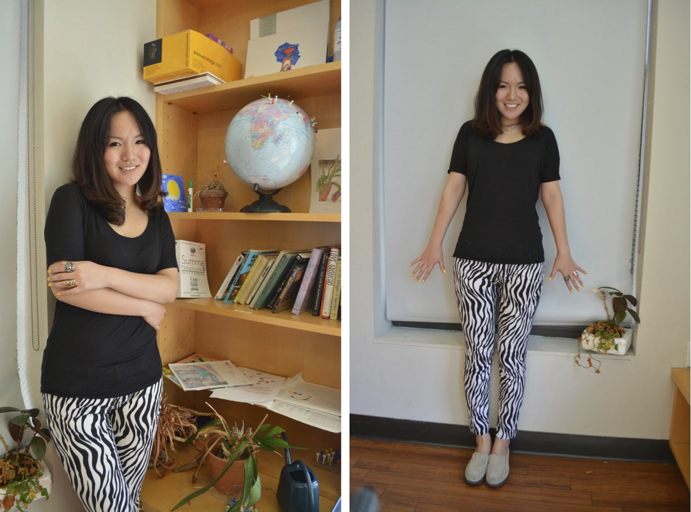 stylish scientists, new york university research, nyu stylish scientists, nyu scientists, siyu from nyu, science and style, science and fashion, chic scientists, zebra pants
