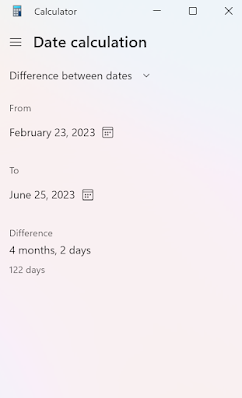 Windows 11 Date Calculator