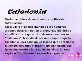 significado del nombre Caledonia