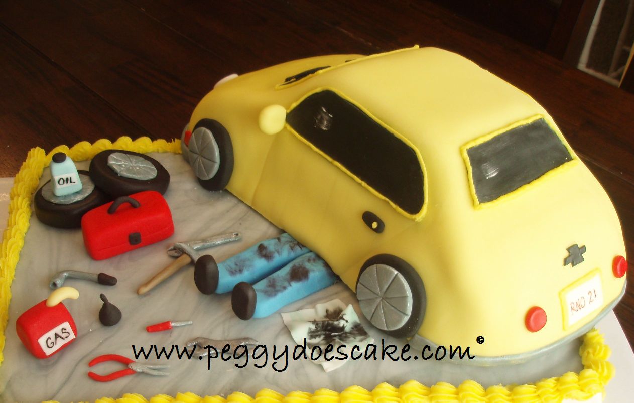 Robertâ€™s Mechanic Cake (click on photos to enlarge).