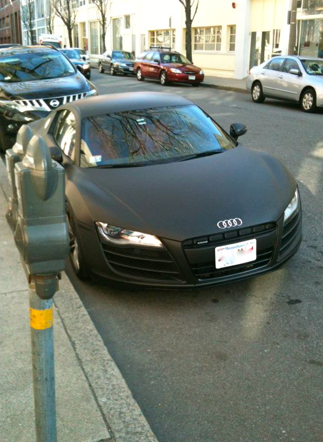 Labels matte black flat black campus cars on campus audi r8 vinyl wrap 