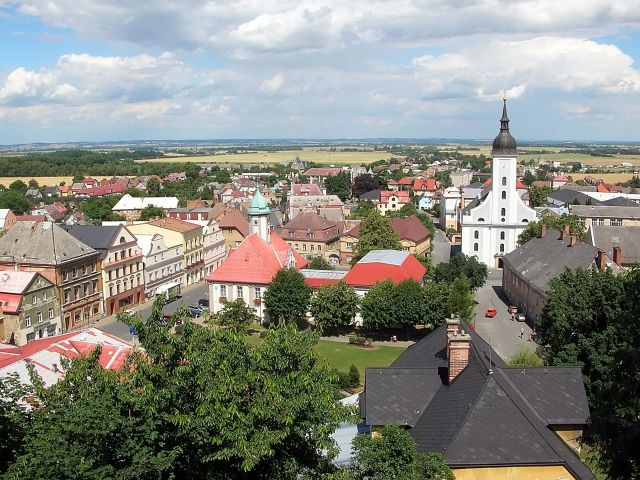 miasteczko, czeskie, Javornik, widoki