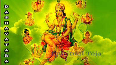 10 Incarnations of Lord Vishnu in the "Dashavatara".