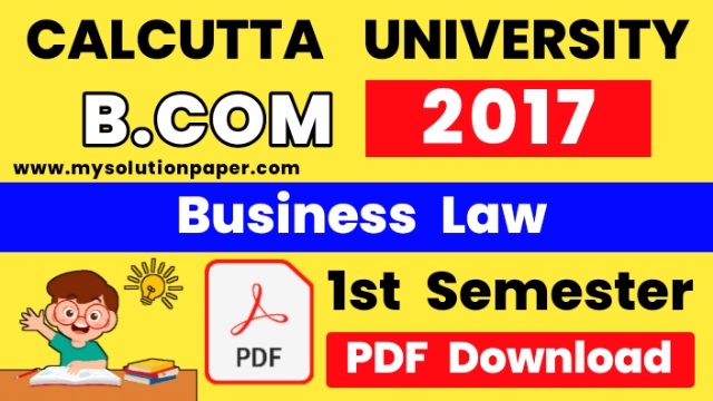 Download Business Law 2017 Question Paper