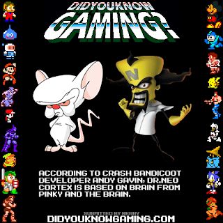 Crash Bandicoot N. Sane Trilogy - Dr.Neo Cortex is based on brain from Pinky and the Brain.