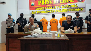Kapolres Pinrang Rilis Setengah Kilo Sabu Hasil Ungkap Satres Narkoba