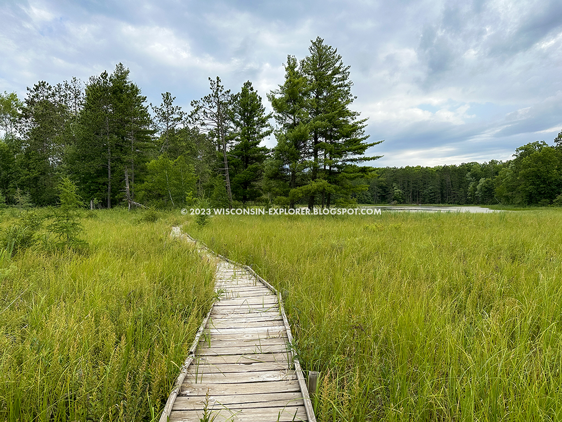 boardwalk trail through wetlands