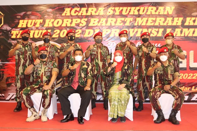 Korps Baret Merah Wilayah Lampung Menggelar Acara Syukuran HUT Kopassus ke-70