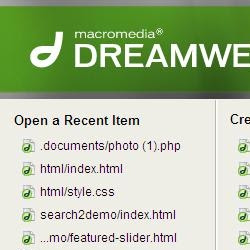 Macromedia Dreamweaver 8 Screen