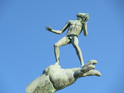Hand of God statue Detroit