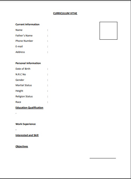 CV Form 