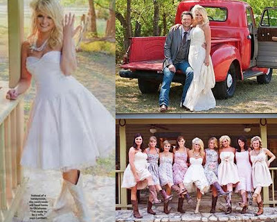The country themed wedding was precious from her mama's wedding gown to 