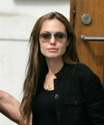 Angelina Jolie Medium Length Blonde Haircuts