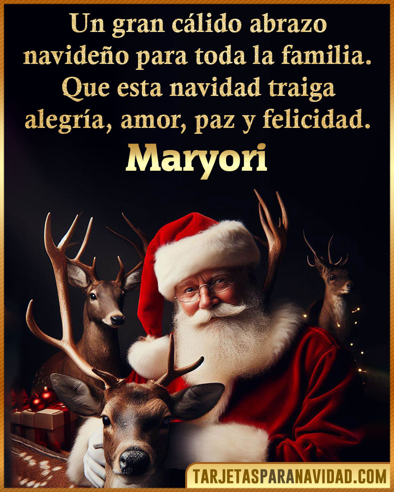 Tarjetas Navideñas personalizadas para Maryori