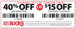 Half Price Books coupons for december 2016