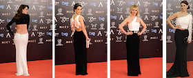 Gala de los Goya 2014 actrices vestidas de negro y blanco