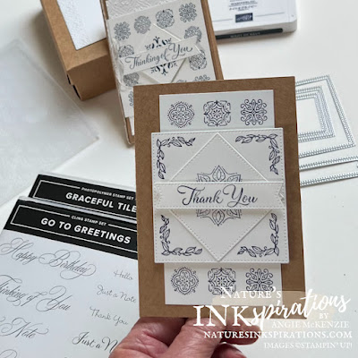 Graceful Tile Thank You Note Cards for my customers - June 2022 (supplies) | Nature's INKspirations by Angie McKenzie