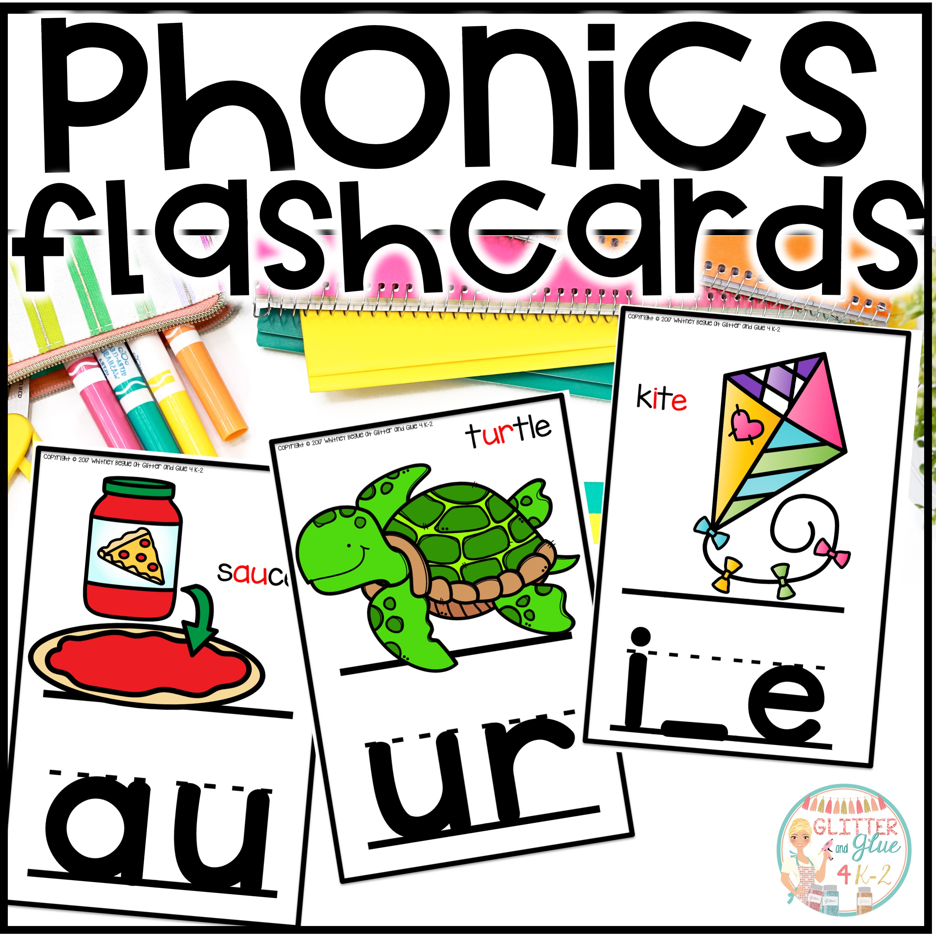 phonetic concept flashcards, printable with examples