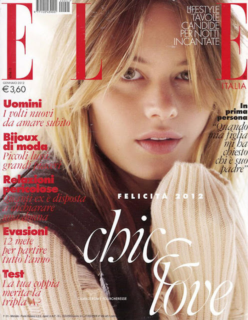 See more of model Camille RowePourcheresse in Elle Italy January 2012 